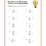 4th Grade Decimals K12 Math Worksheets
