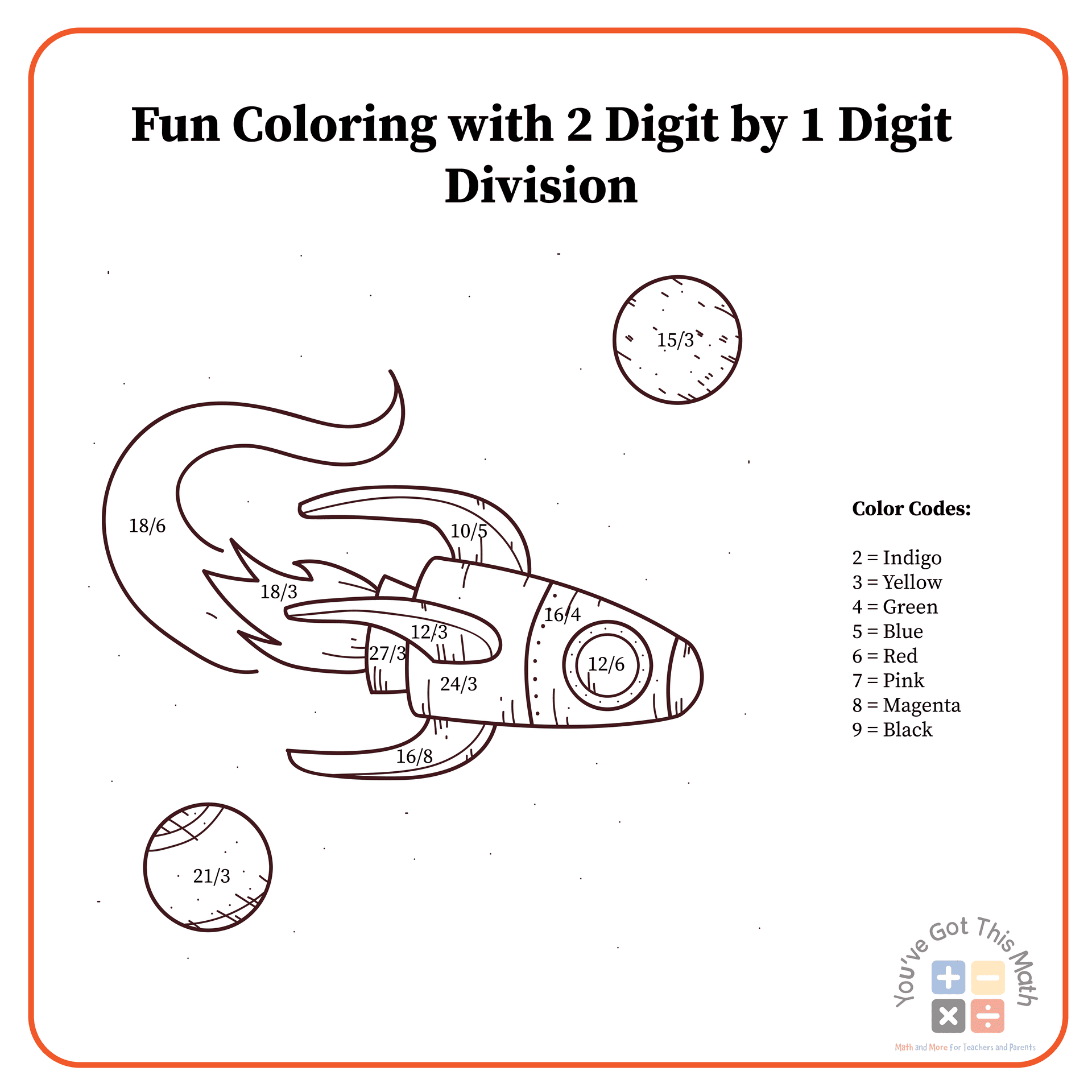 5 Free Division Coloring Worksheets Fun Activities
