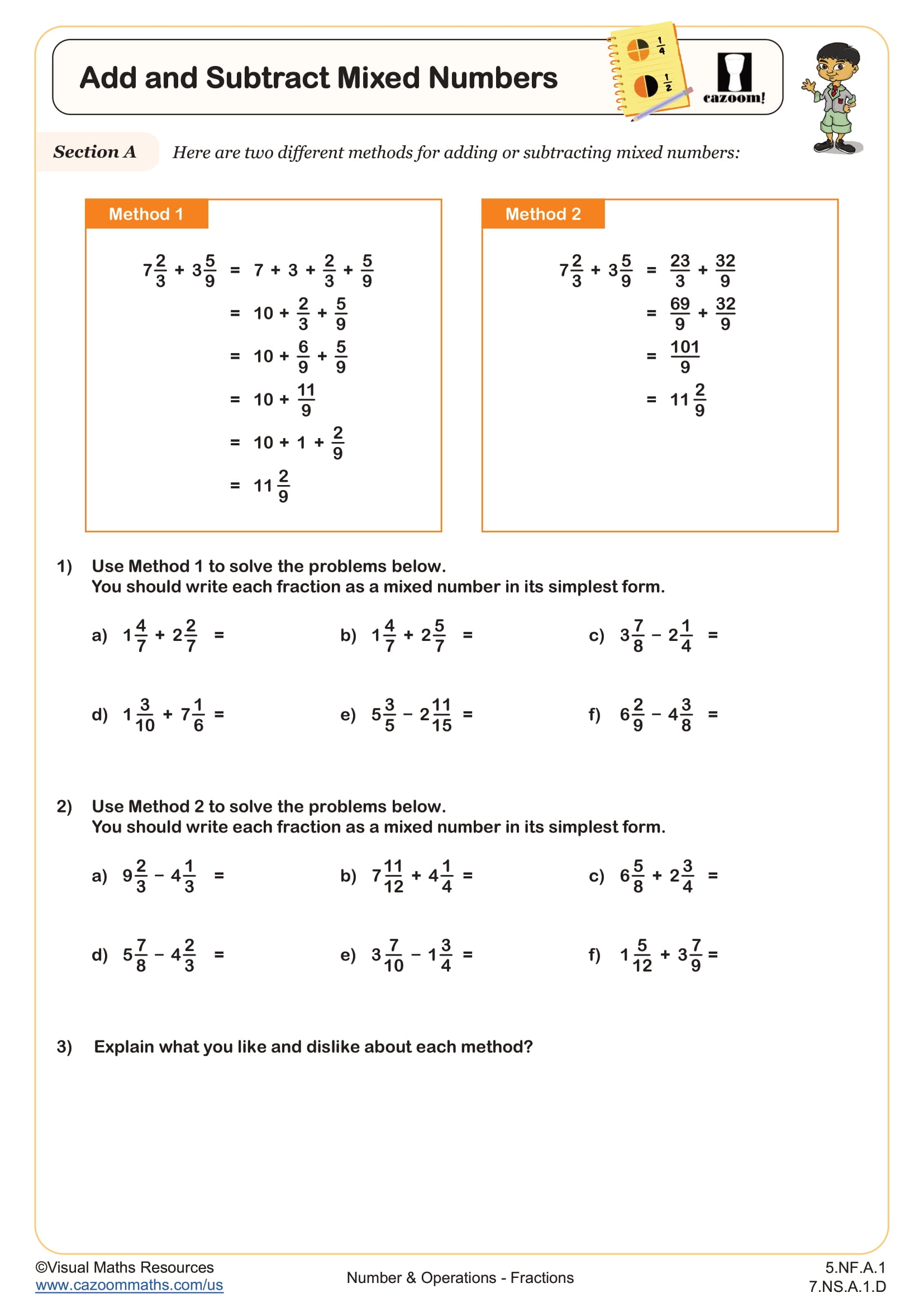 fractions class 5 worksheet with answers fractions class 5 worksheet with answers
