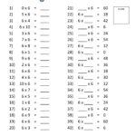 6 Times Tables Worksheets