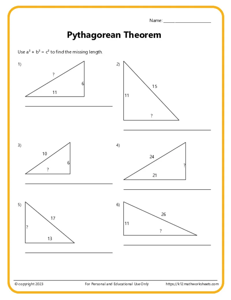 8th Grade Geometry Worksheets