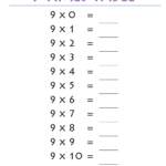 9 Times Table