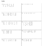 Adding And Subtracting Matrices Worksheets