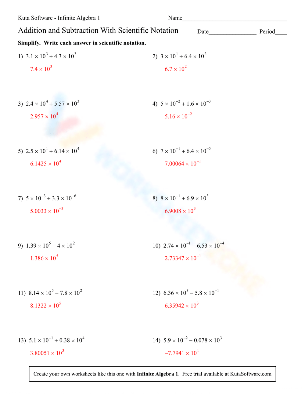 Addition And Subtraction With Scientific Notation Worksheet Worksheets Library Addition And Subtraction With Scientific Notation Worksheet Worksheets Library