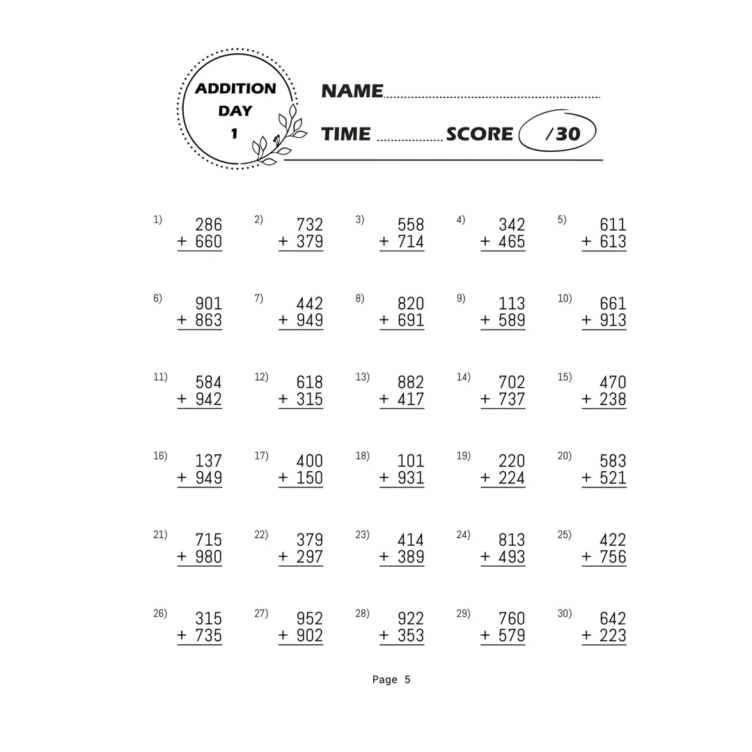3rd grade subtraction worksheets