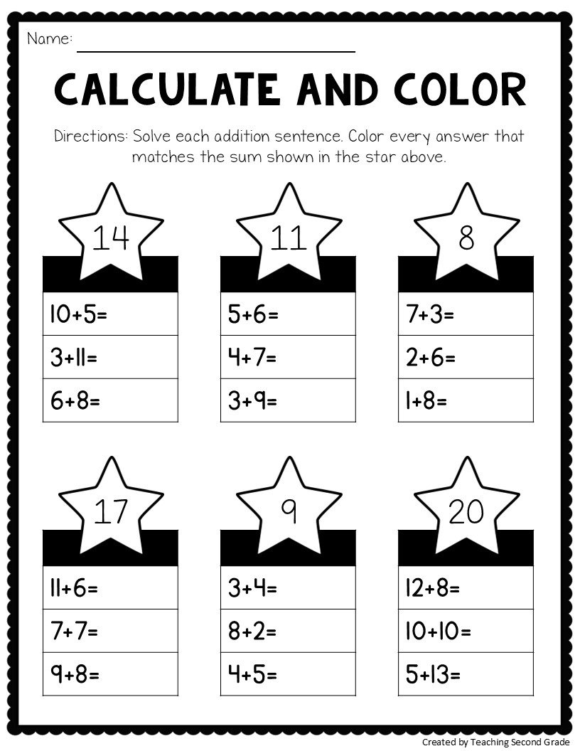 2nd grade addition worksheets 2nd grade addition worksheets