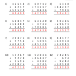 Addition Regrouping Worksheet 4th Grade