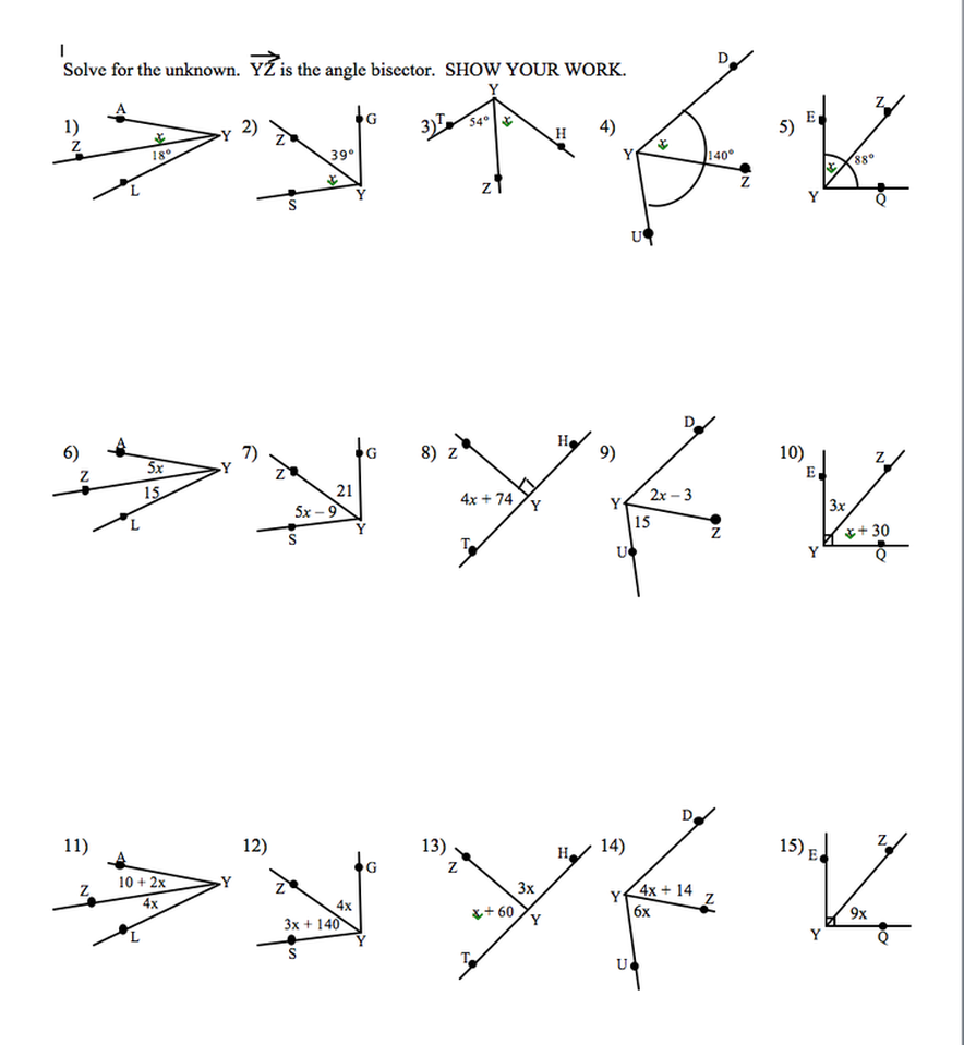 angle addition postulate worksheet