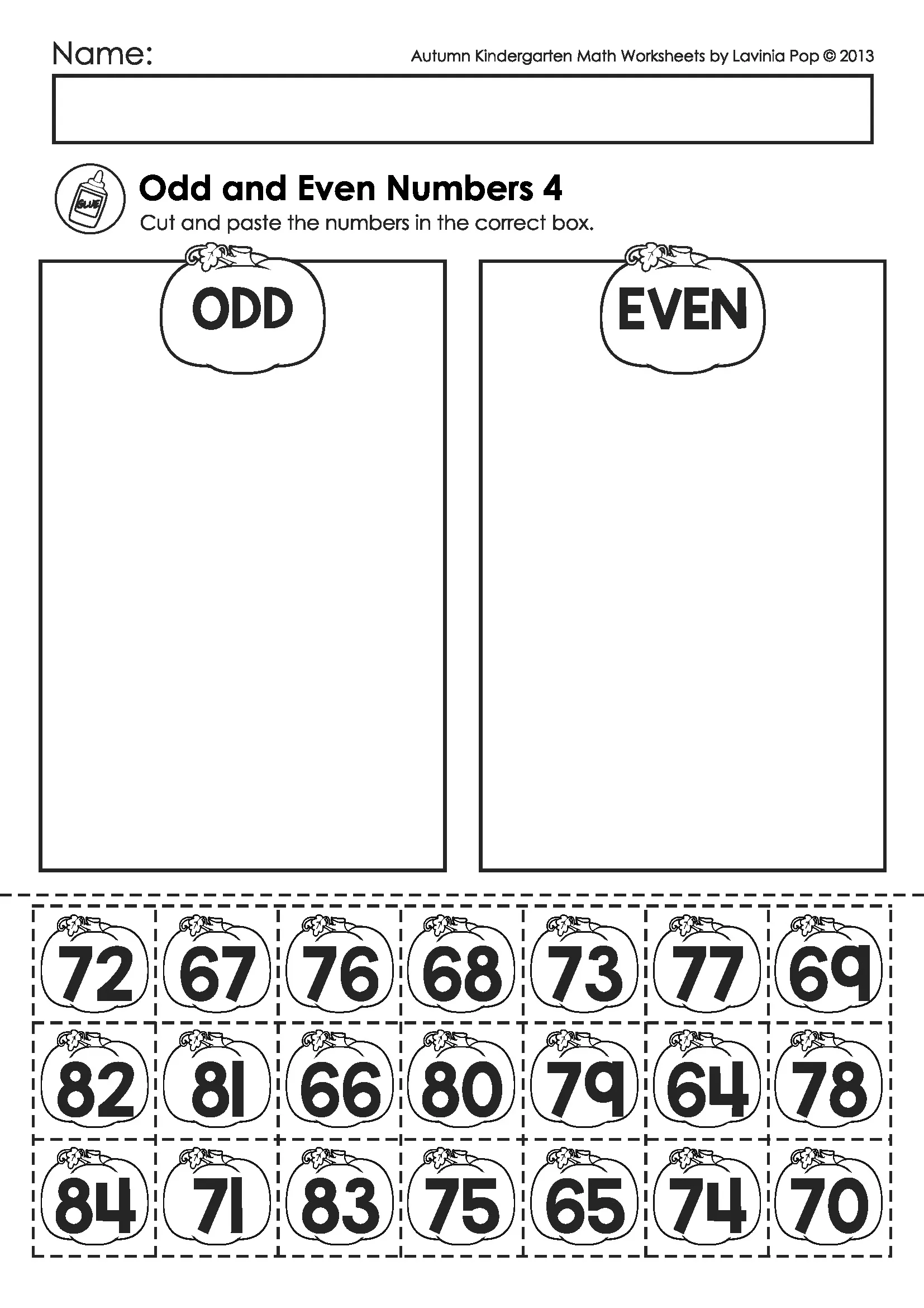 cut and paste math worksheets