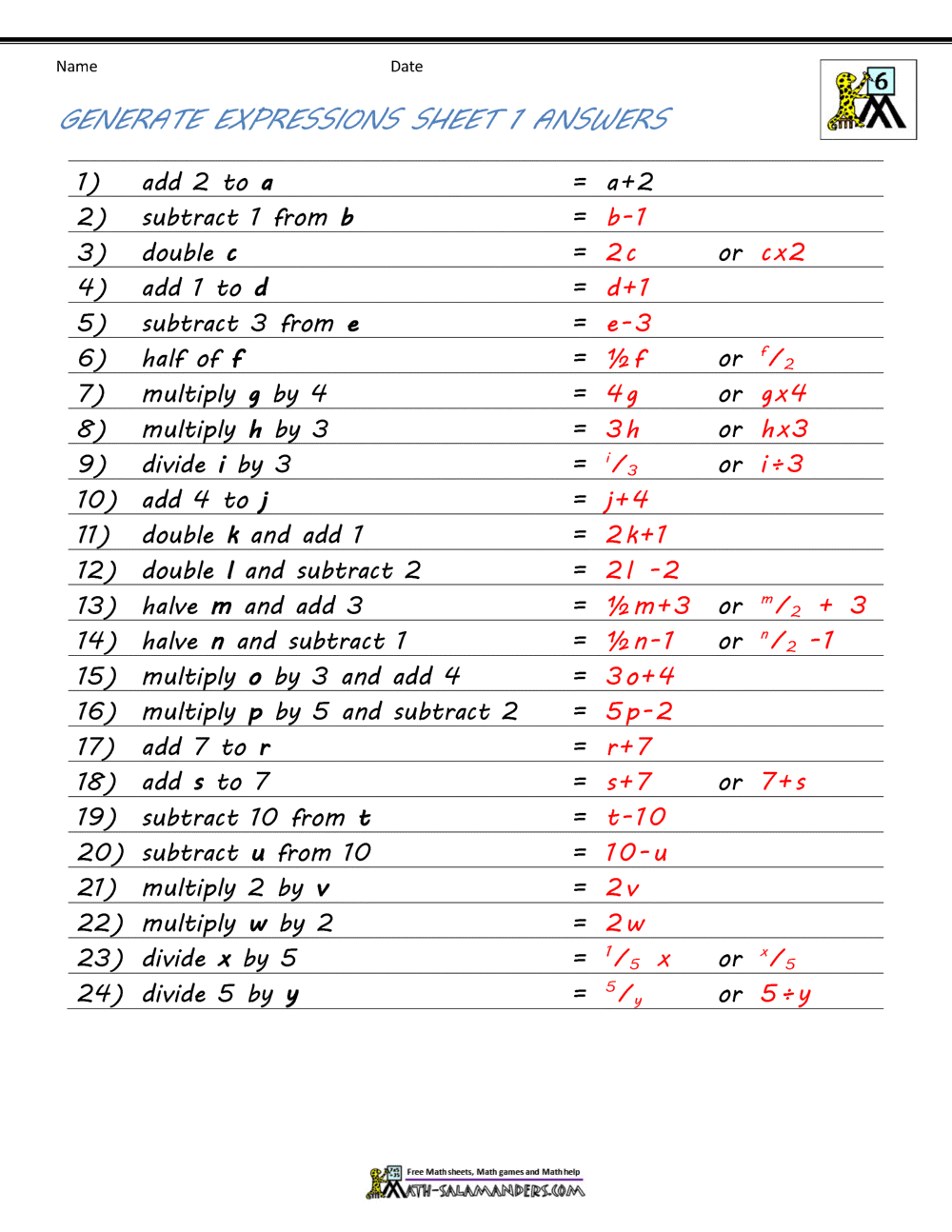 algebra math worksheets algebra math worksheets
