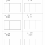 Box Method Division 3 Digit By 1 Digit Worksheet