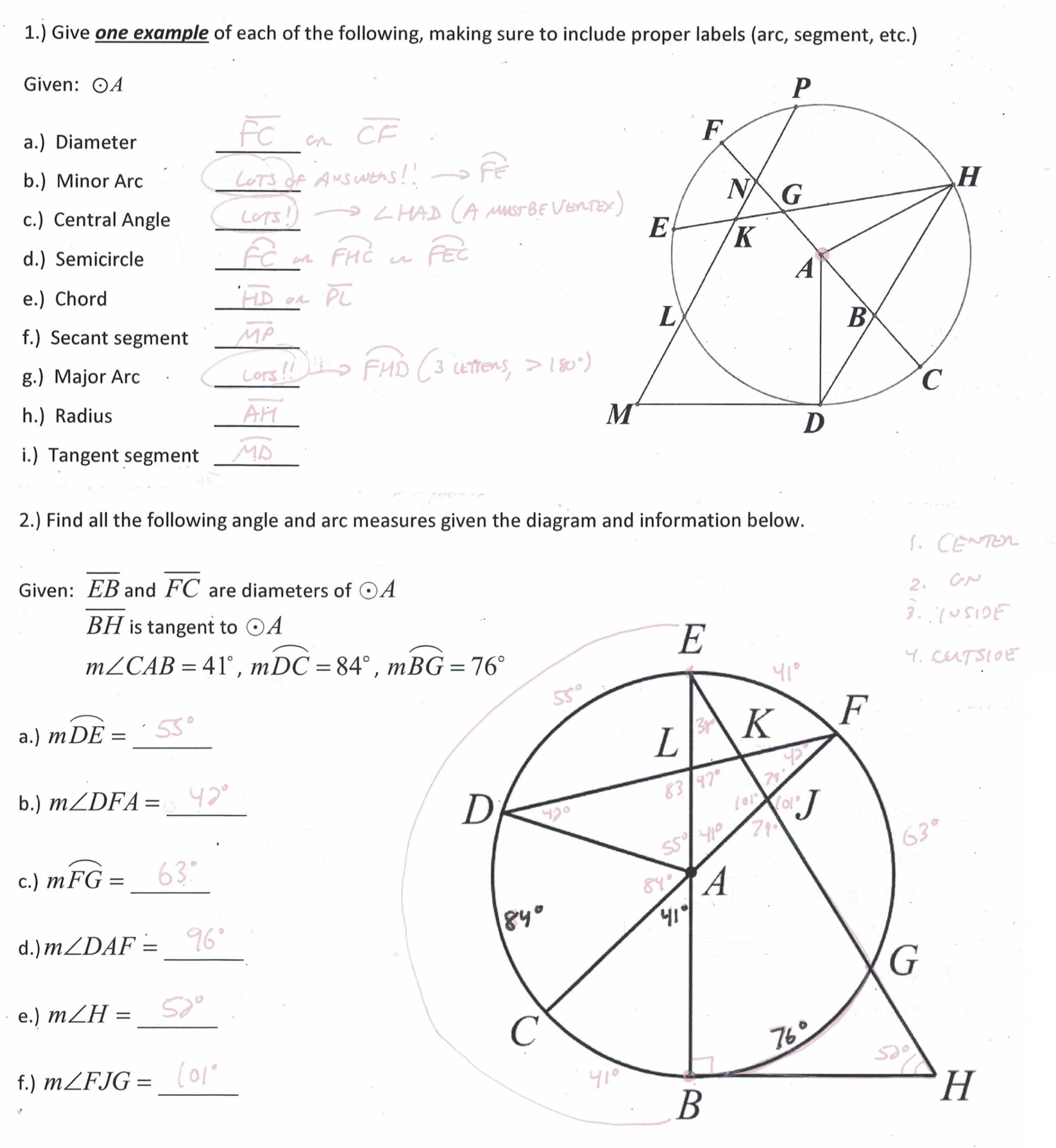 Chapter 10 Circles MR URBANC S CLASSROOM