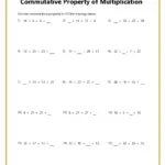 Commutative Property Of Multiplication Worksheets