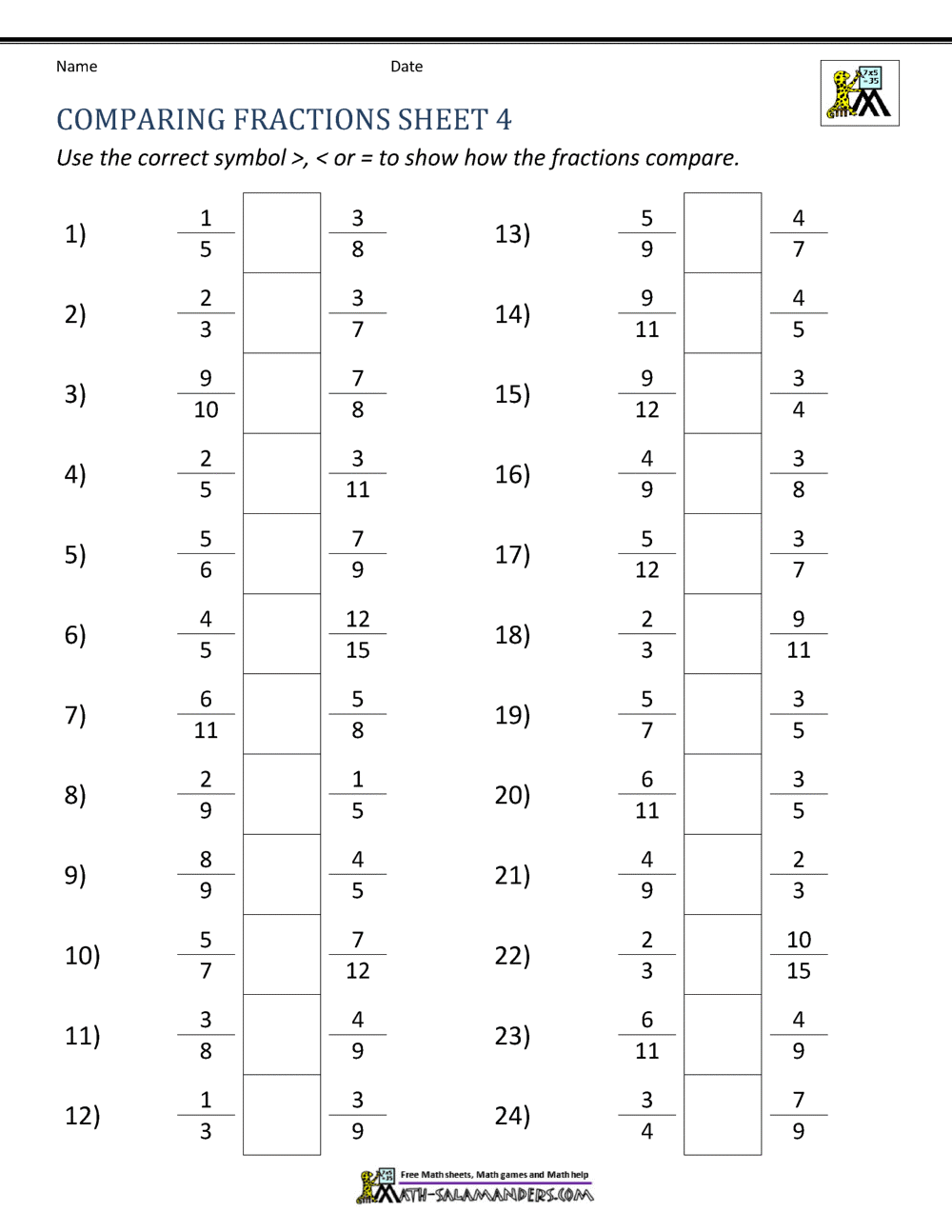 benchmark fractions worksheet benchmark fractions worksheet