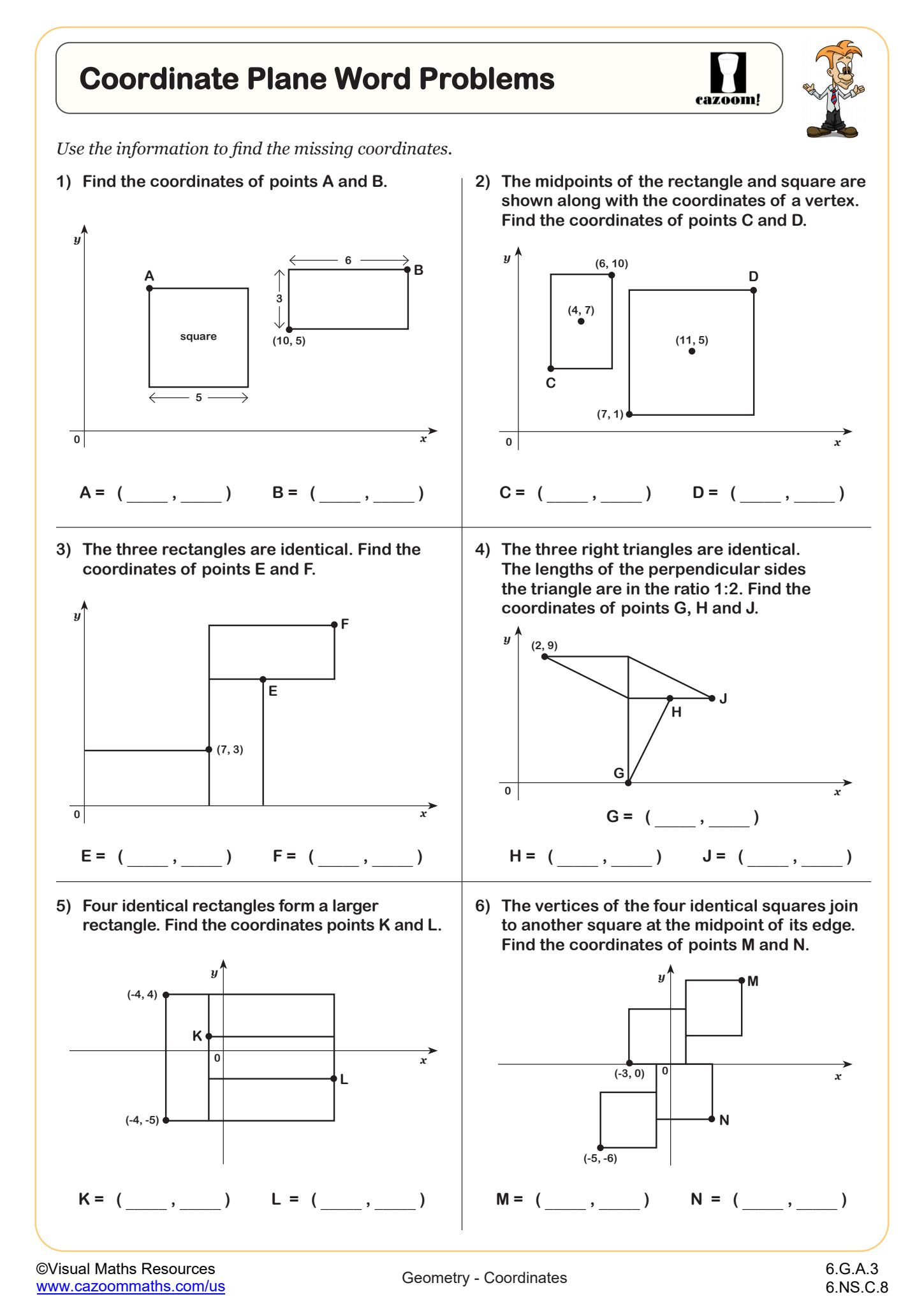 Coordinate Plane Word Problems Worksheet Fun And Engaging 6th Grade PDF Worksheets Coordinate Plane Word Problems Worksheet Fun And Engaging 6th Grade PDF Worksheets