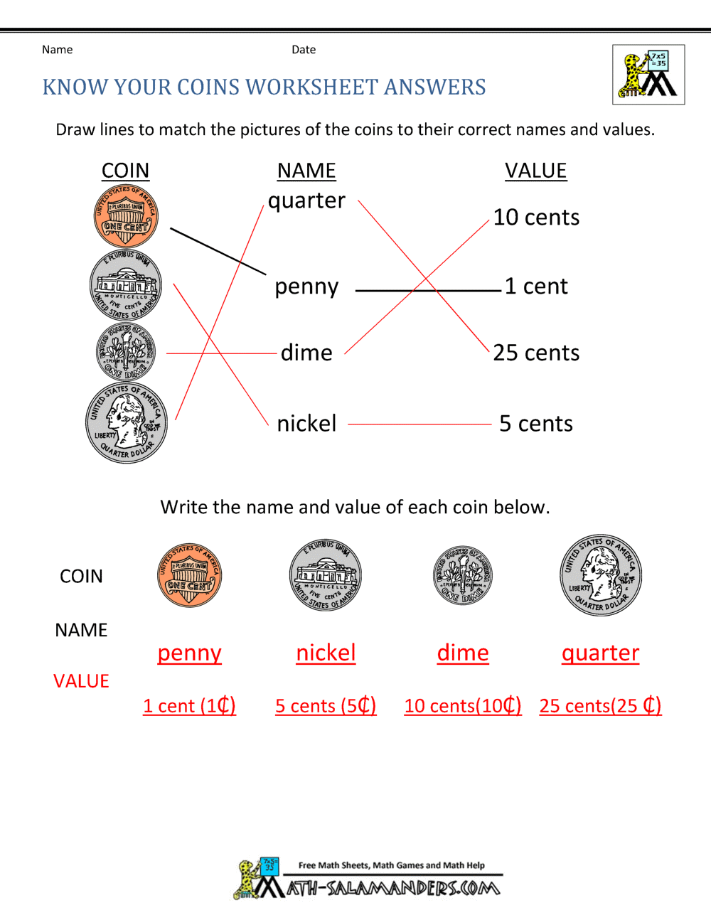 Counting Money Worksheets 1st Grade Counting Money Worksheets 1st Grade