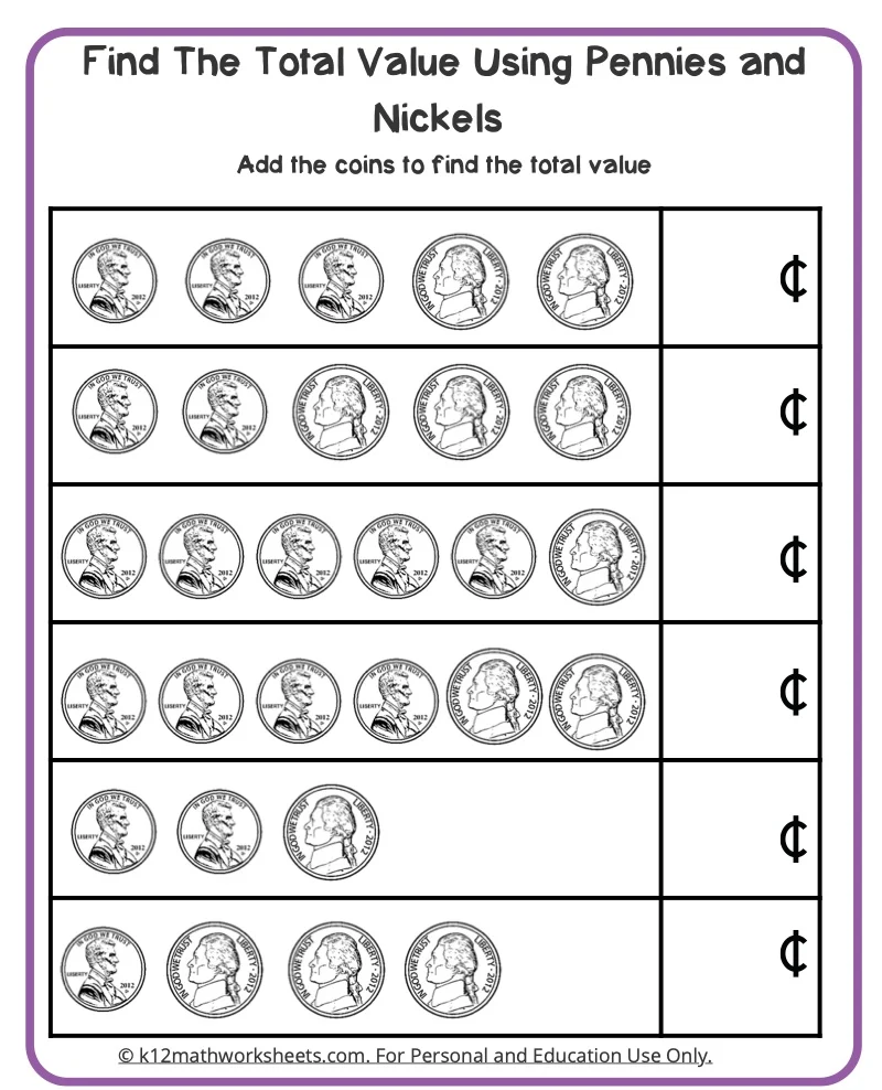 Counting Money Worksheets Counting Money Worksheets