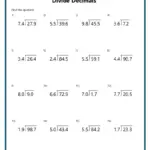 Division With Decimals Worksheets K12 Math Worksheets