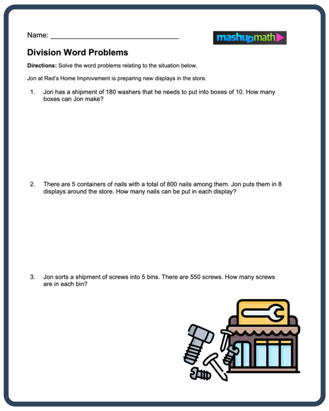 Division Word Problems Free Worksheets For Grades 3 5 Mashup Math Division Word Problems Free Worksheets For Grades 3 5 Mashup Math