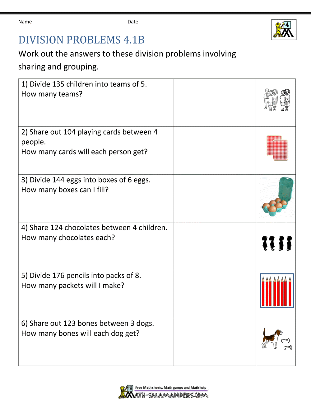 Division Worksheets Grade 4 Division Worksheets Grade 4