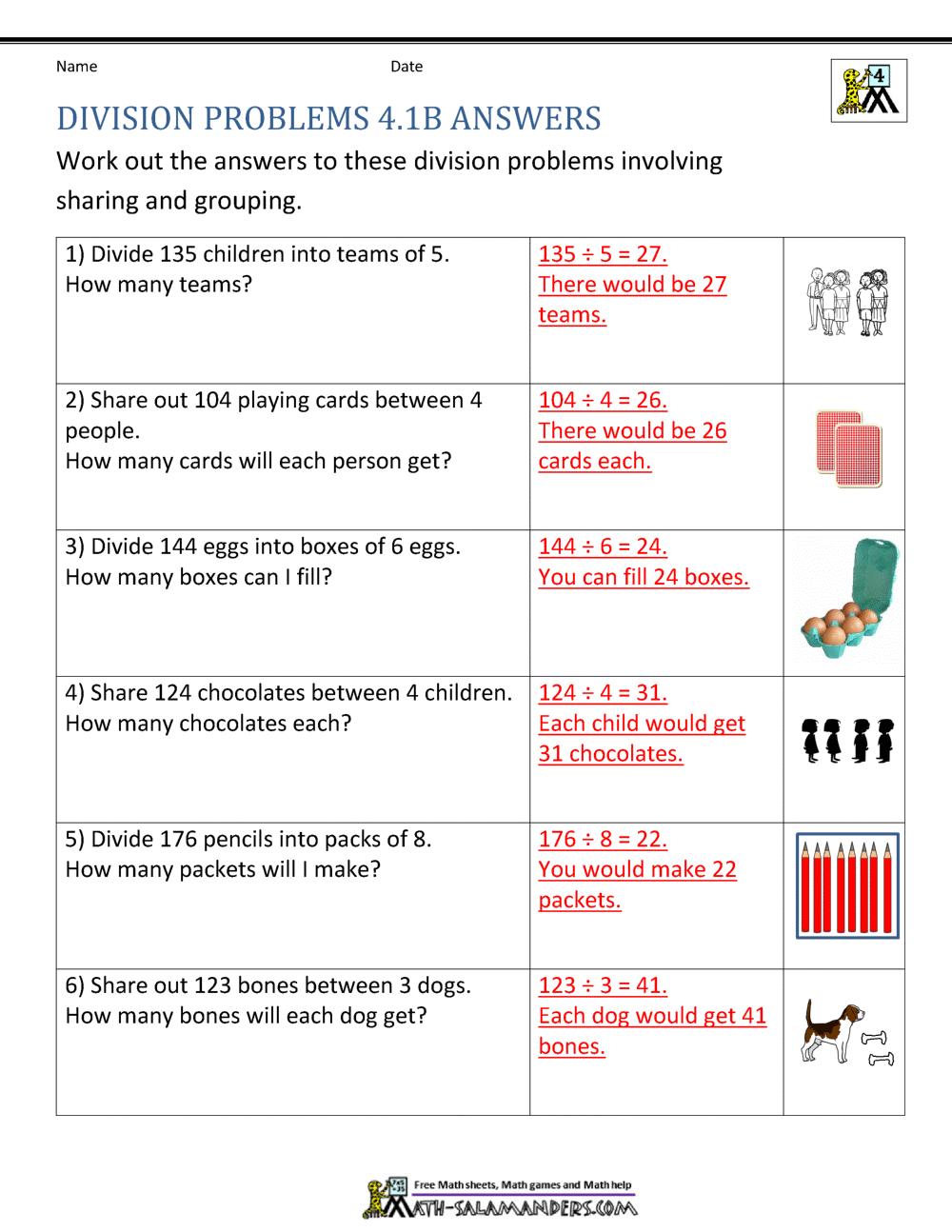 Division Worksheets Grade 4 Division Worksheets Grade 4