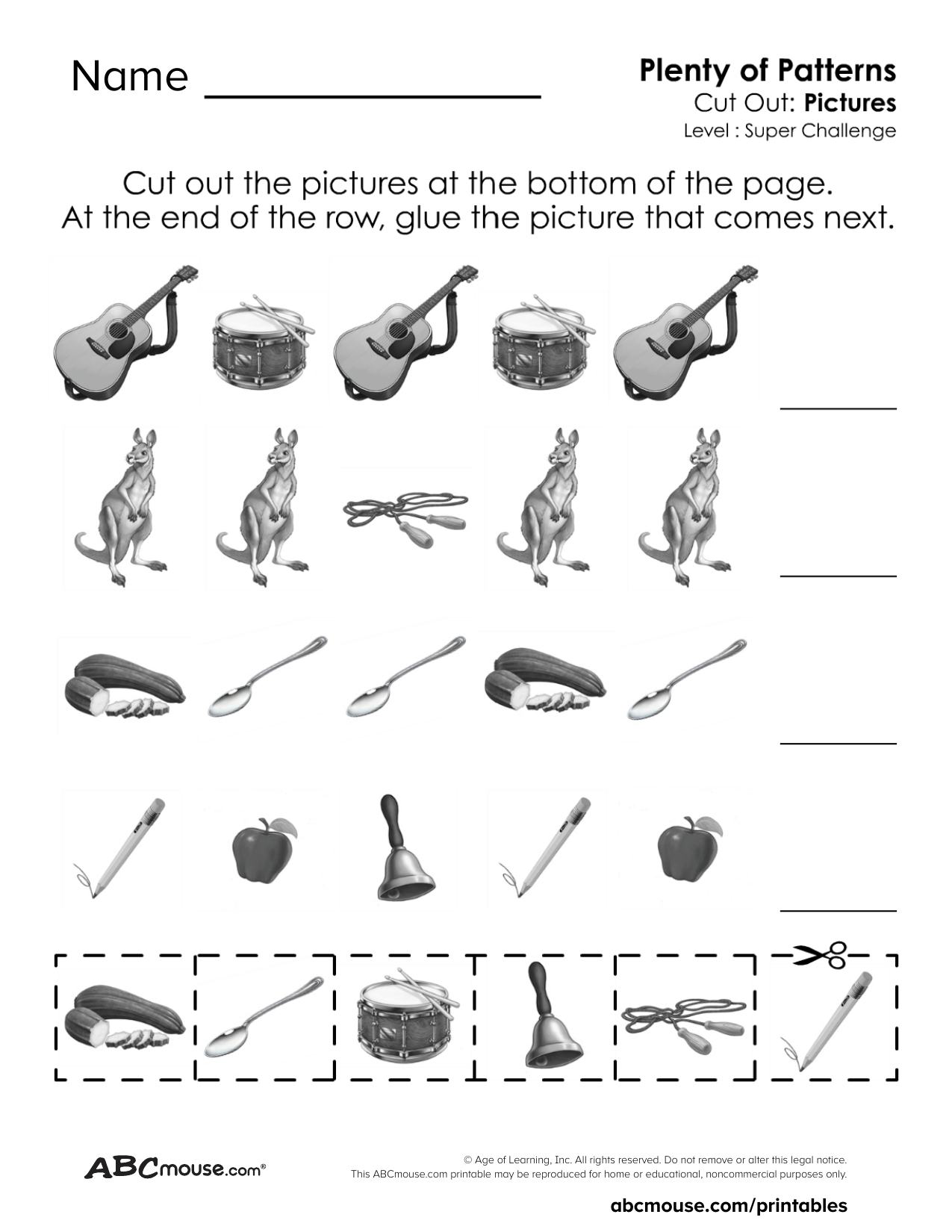 abc mouse preschool math worksheets