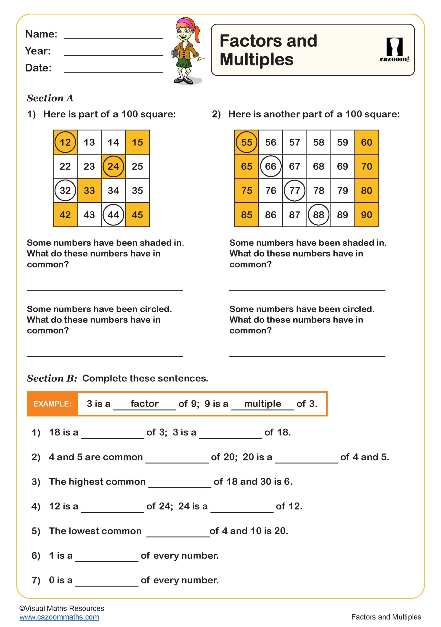 worksheet on multiples worksheet on multiples