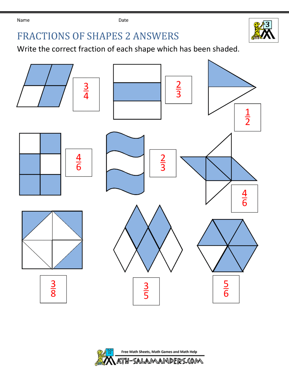 Fractions Of Shapes Worksheets Fractions Of Shapes Worksheets