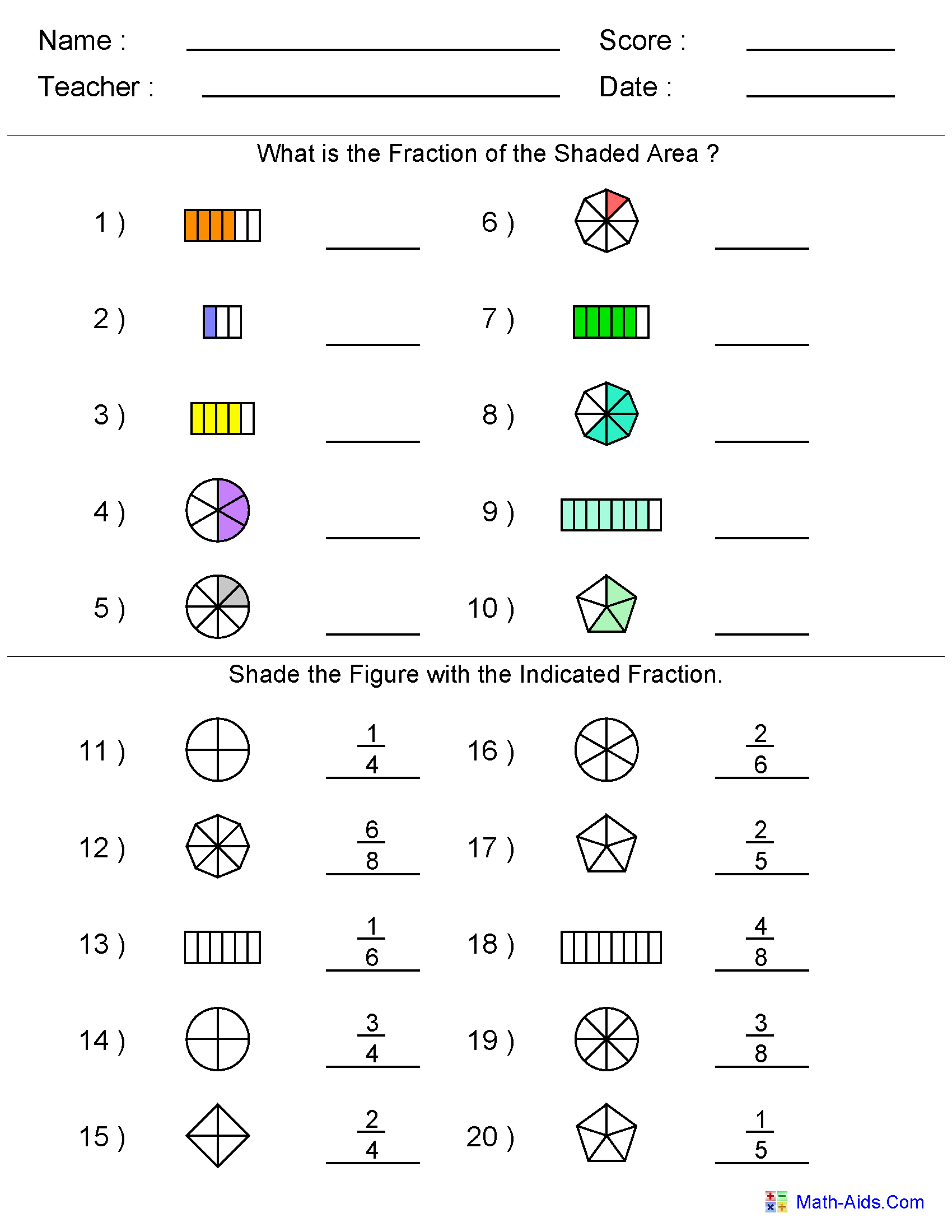 fractions for 2nd graders worksheets fractions for 2nd graders worksheets