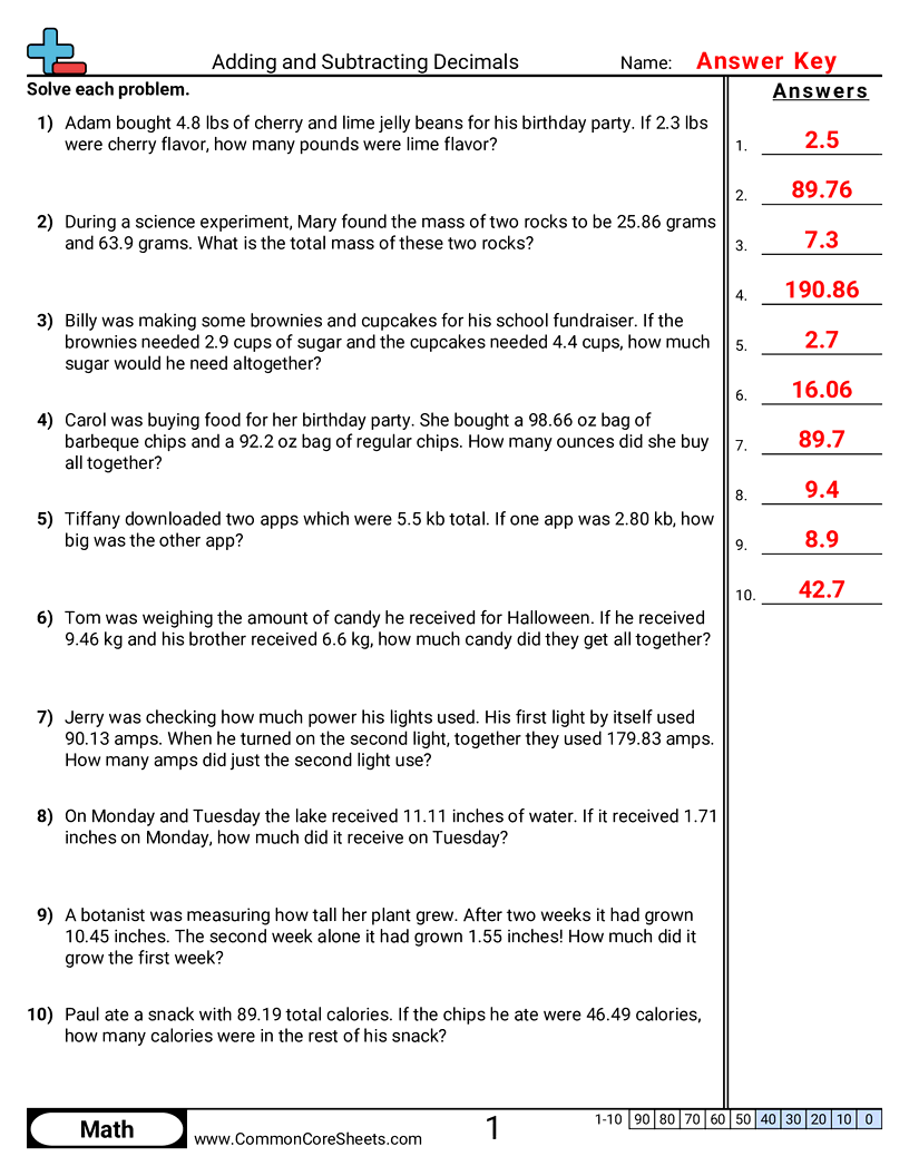 Free Adding Subtracting Decimals Worksheets Common Core Sheets Free Adding Subtracting Decimals Worksheets Common Core Sheets