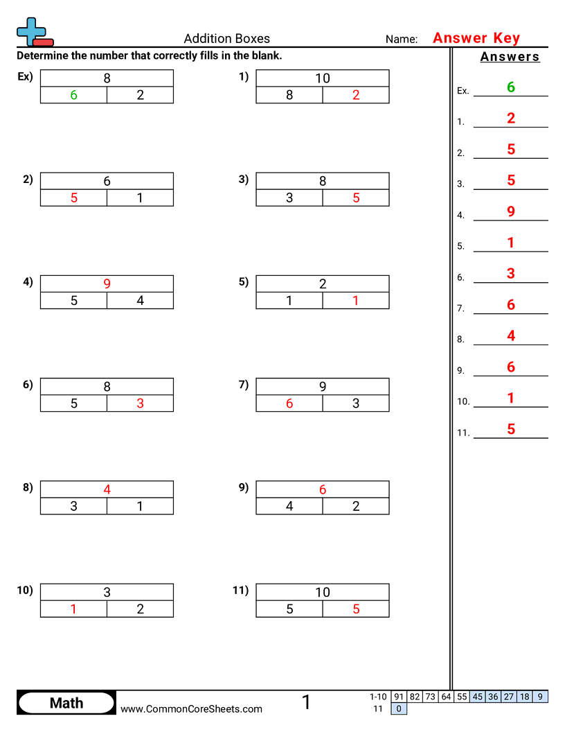 long addition worksheets