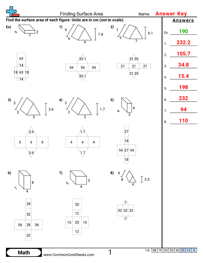 Free Area Perimeter Worksheets Common Core Sheets