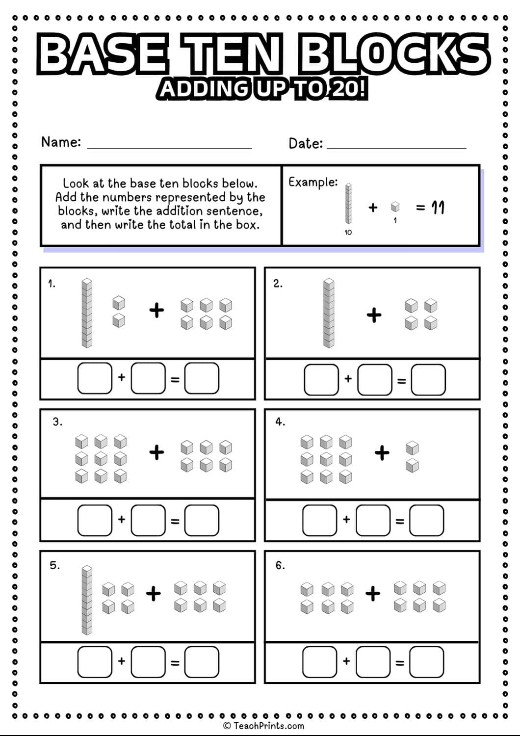 Free Base Ten Blocks Worksheets Teach Prints Free Base Ten Blocks Worksheets Teach Prints