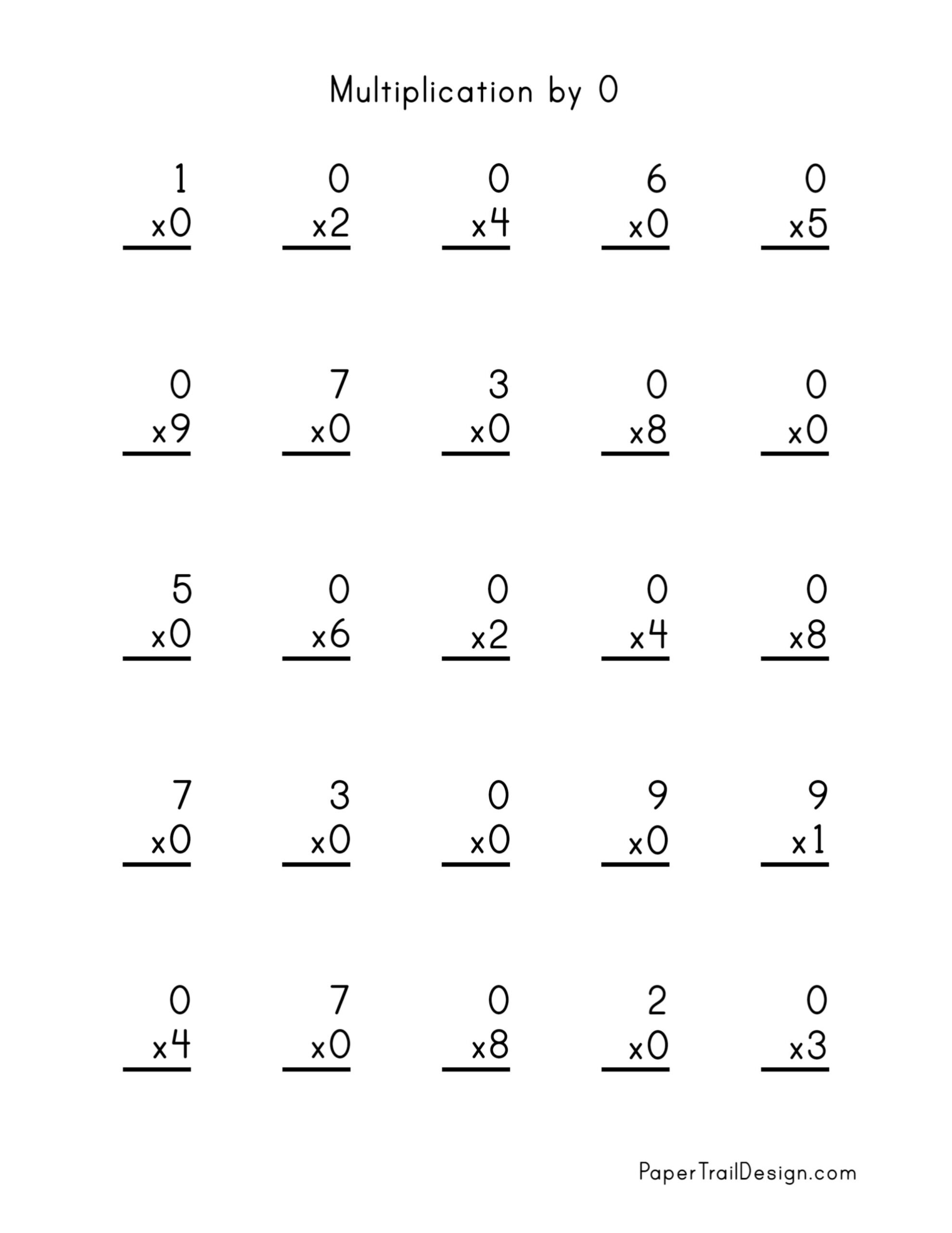 multiplication worksheets 1 through 12