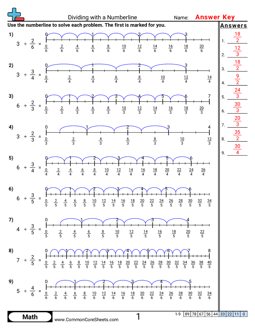 dividing fractions worksheet