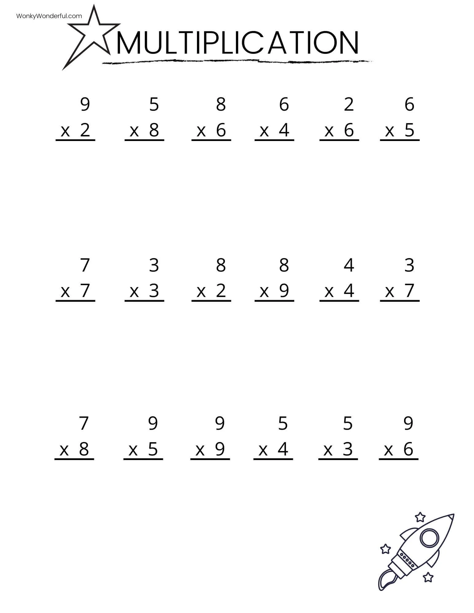 4th grade multiplication worksheets