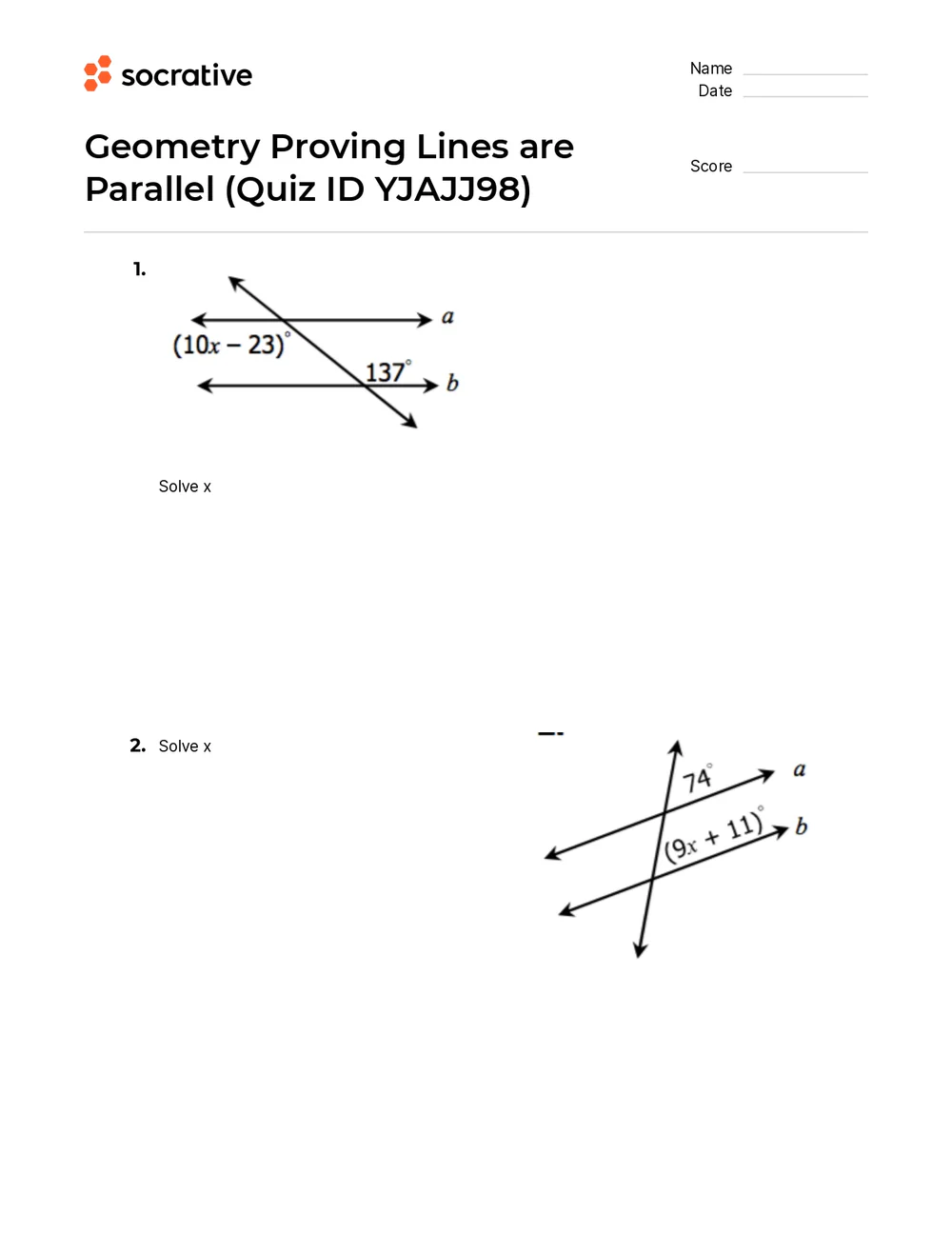 Geometry Proving Lines Are Parallel Quiz Shop Geometry Proving Lines Are Parallel Quiz Shop