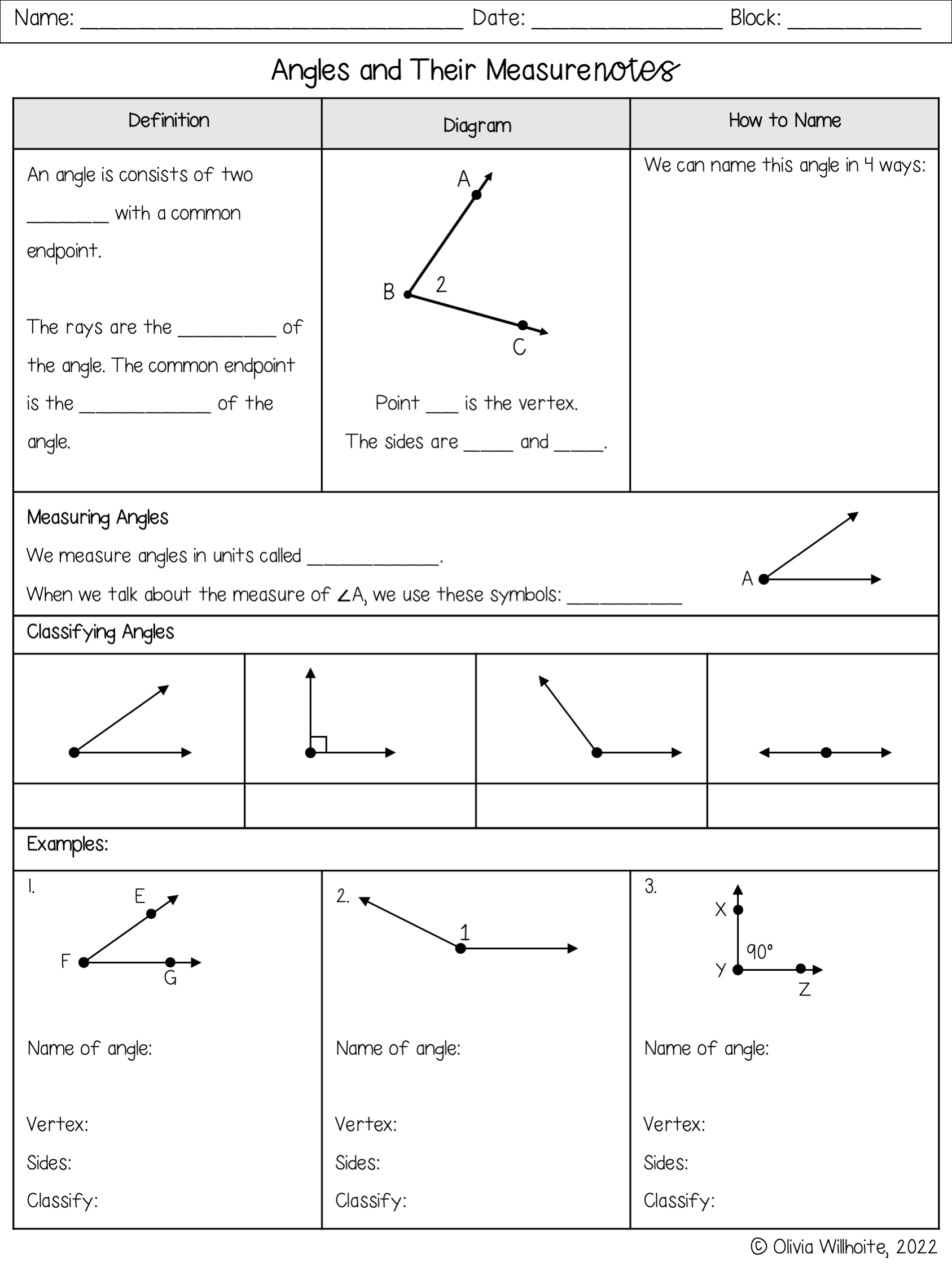 Geometry Unit 1 Intro To Geometry Notes And Worksheets Classful Geometry Unit 1 Intro To Geometry Notes And Worksheets Classful
