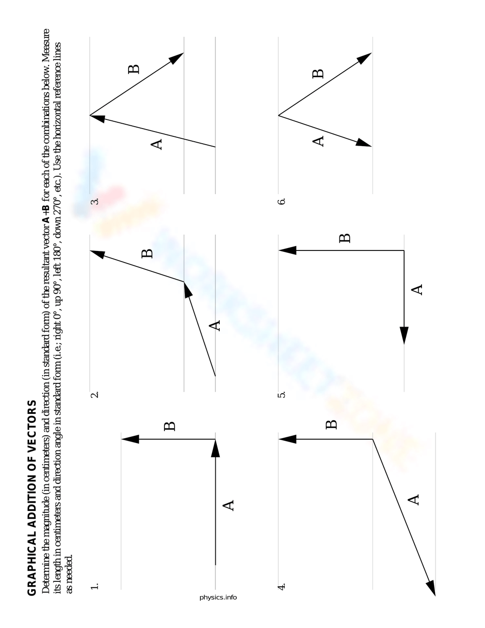 Graphical Addition Of Vectors Visual Problem Solving Worksheets Graphical Addition Of Vectors Visual Problem Solving Worksheets