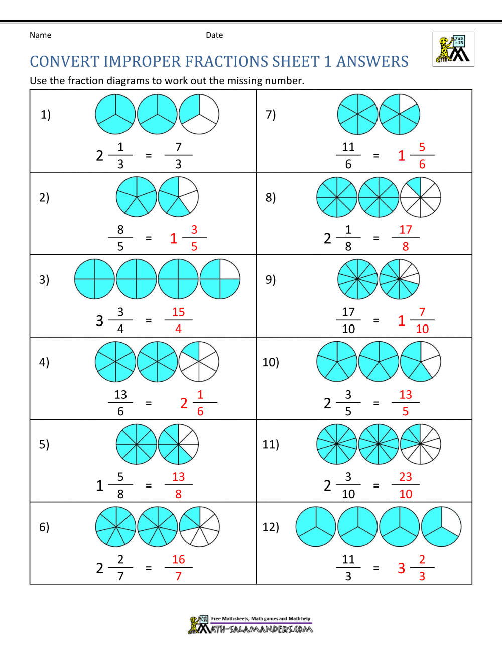 fractions worksheets with answers pdf fractions worksheets with answers pdf