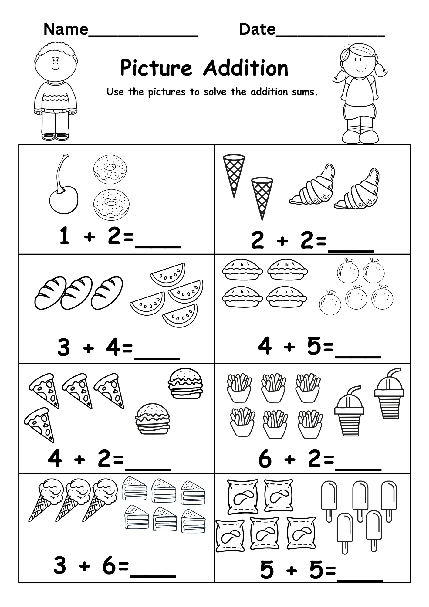 Kindergarten Addition Worksheet Free Kindergarten Addition Worksheet Free