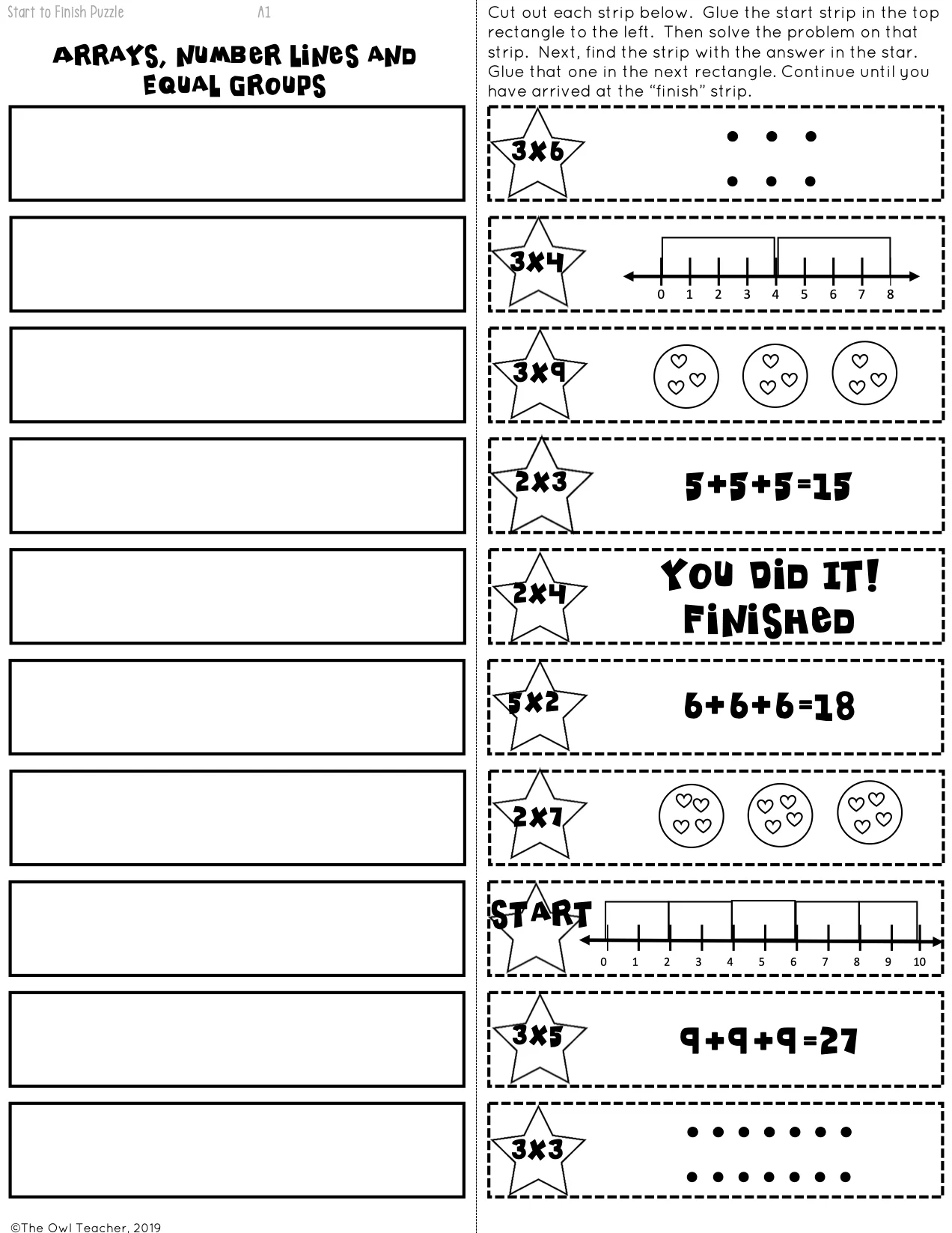 Multiplication Arrays Number Lines Equal Groups S2F Digital Printable The Owl Teacher Multiplication Arrays Number Lines Equal Groups S2F Digital Printable The Owl Teacher