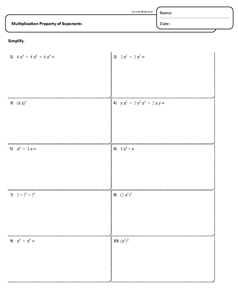 exponents and multiplication worksheet exponents and multiplication worksheet