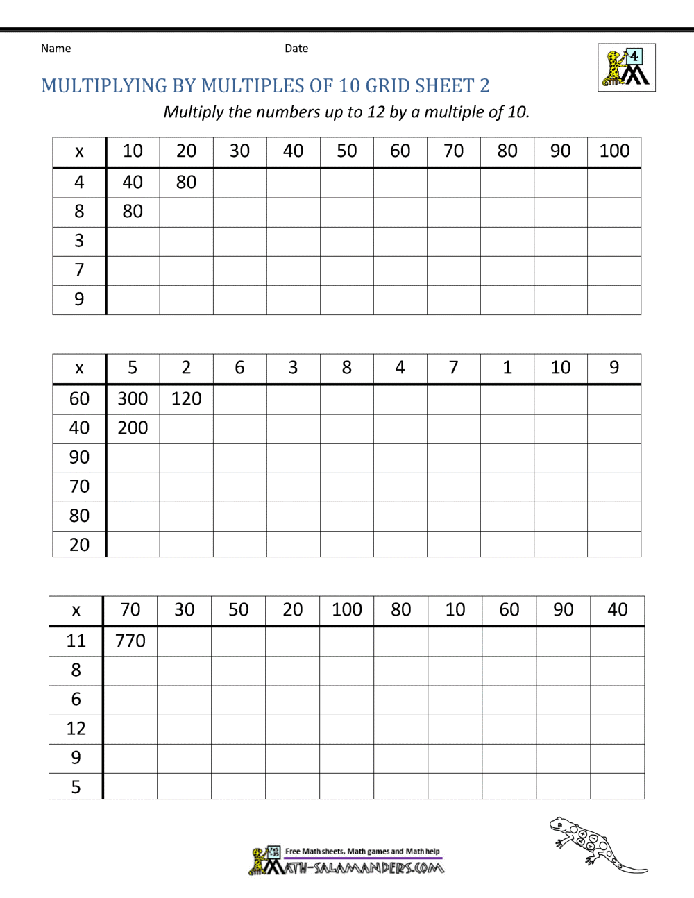 multiples of 10 multiplication worksheet multiples of 10 multiplication worksheet