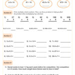 Multiplying Decimals Worksheet PDF Printable Number Operations Worksheet