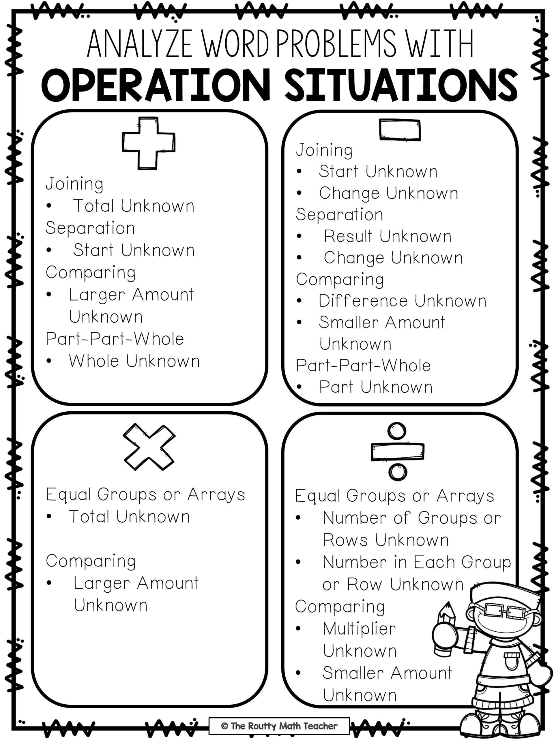 keywords for math word problems worksheet
