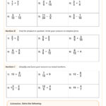 Operations With Fractions A Worksheet 5th Grade PDF Worksheets