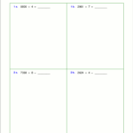 Partial Quotients area Model Worksheets Library