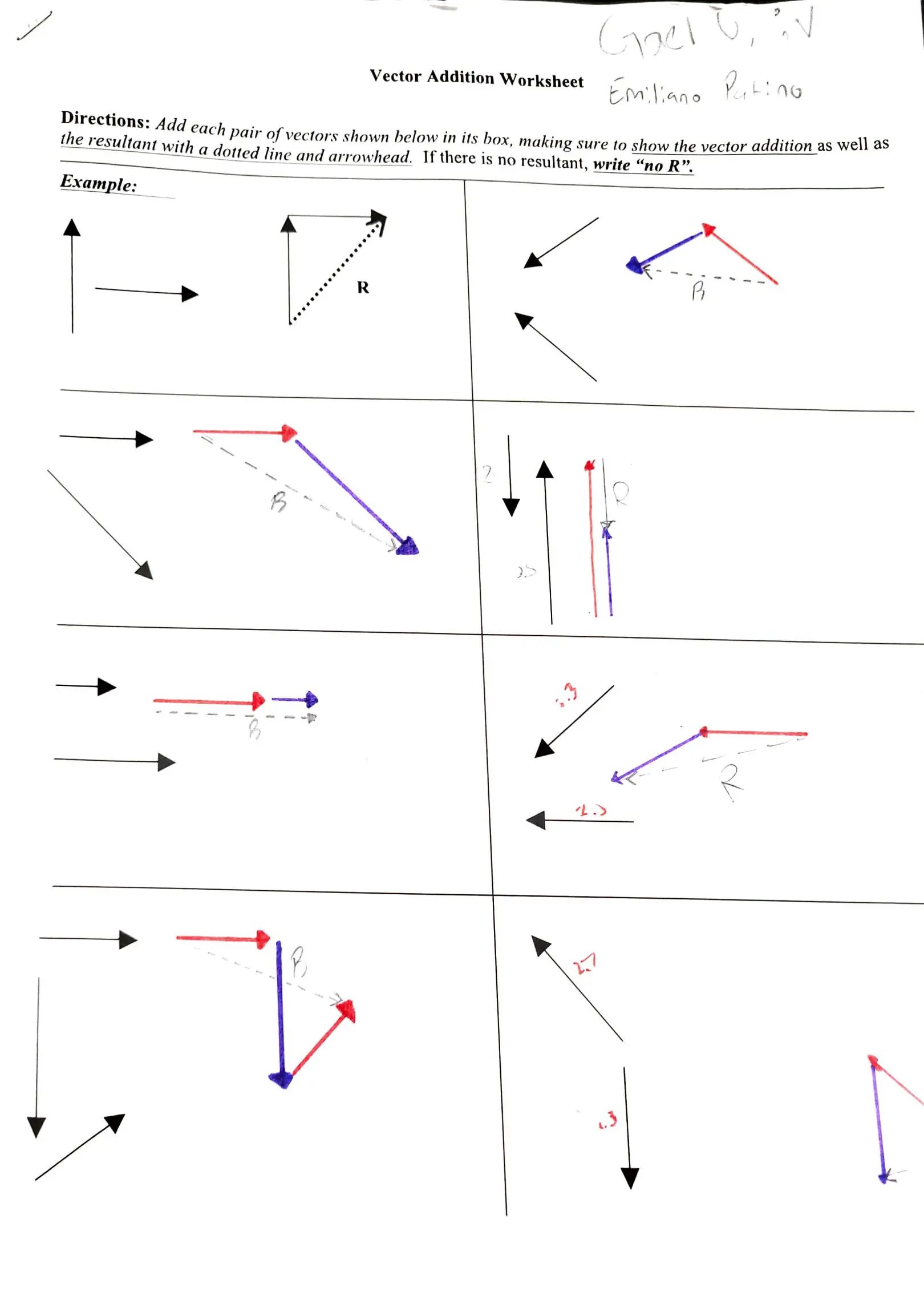 vector addition worksheet vector addition worksheet