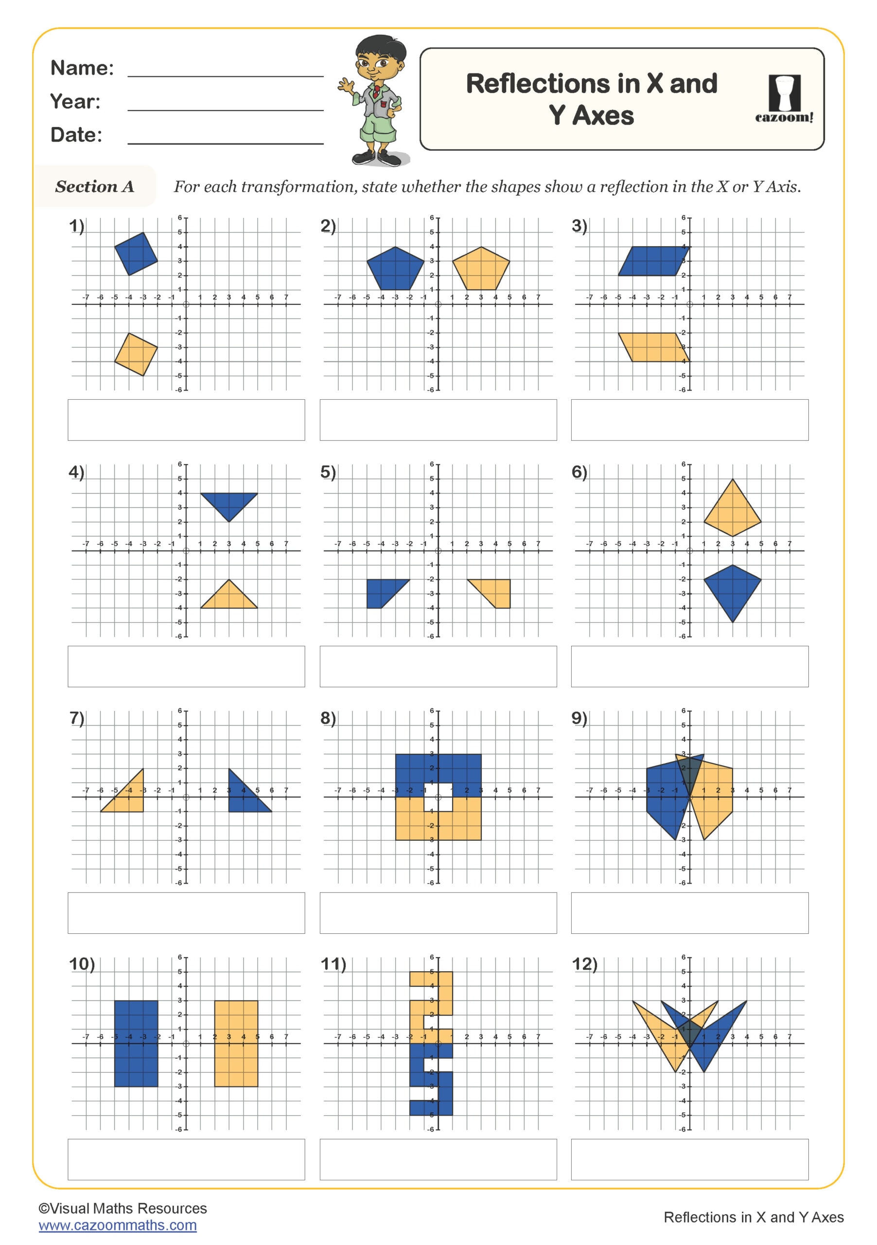 geometry reflection worksheet geometry reflection worksheet